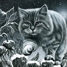 Схема вышивки «Кот»