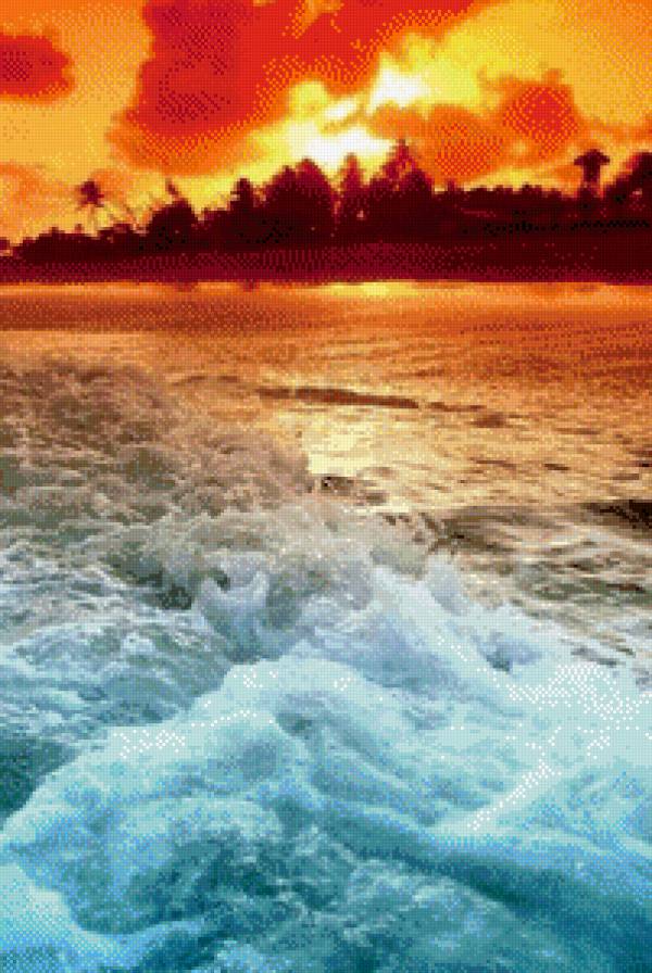 закат на море - закат, лето, море - предпросмотр