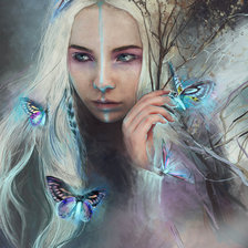 Схема вышивки «девушка»