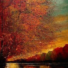 Схема вышивки «осенний пейзаж»