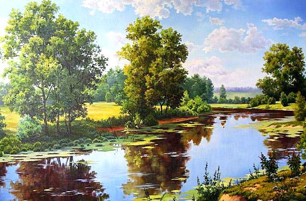 Река - пейзаж, лето, река - оригинал