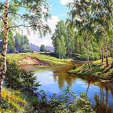 Схема вышивки «Тихая речка»
