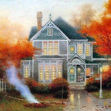 Схема вышивки «Домик»