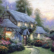 Схема вышивки «домик»