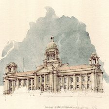 Схема вышивки «чертёж здания»