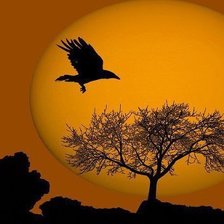 Схема вышивки «закат»