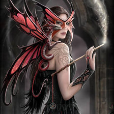 Схема вышивки «Дракон и ведьма»