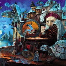 Схема вышивки «сюрреалистическая картина»