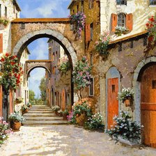 Схема вышивки «узкая улочка»