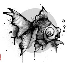 Схема вышивки «рыбка»