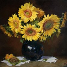 Схема вышивки «Подсолнухи»