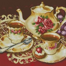 Схема вышивки «сервиз для кухни»
