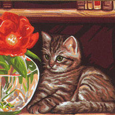 Схема вышивки «я на полочке сижу»