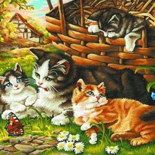 Схема вышивки «дачный отдых»