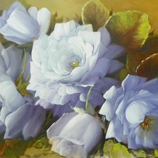 Схема вышивки «Белые розы»