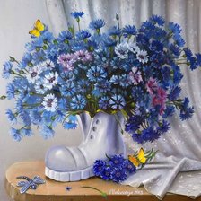 Схема вышивки «Васильки»