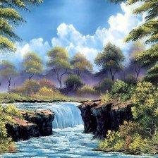 Схема вышивки «Водопад»