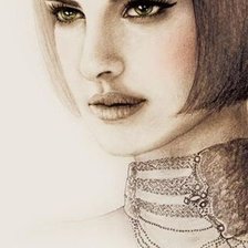 Схема вышивки «Девушка»