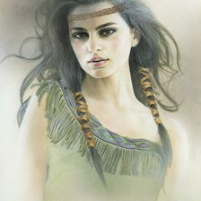 Схема вышивки «Девушка»