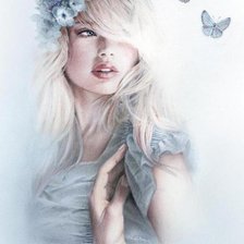 Схема вышивки «Девушка»