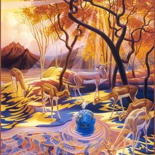 Схема вышивки «Олени»