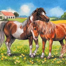 Схема вышивки «лошадки»