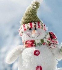 Схема вышивки «снеговик»