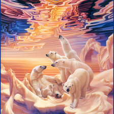 Схема вышивки «Белые медведи»