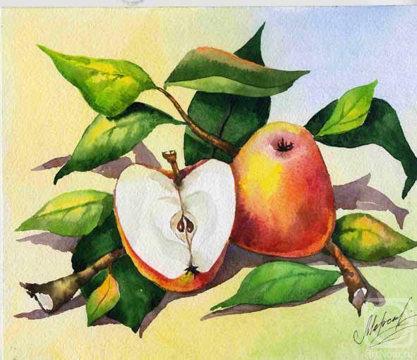 Яблоки - фрукты, натюрморт - оригинал
