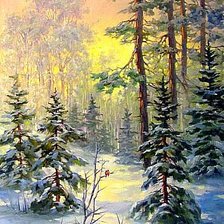 Схема вышивки «Зимний лес»