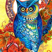 Схема вышивки «Сова»