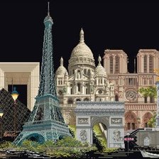 Схема вышивки «париж»