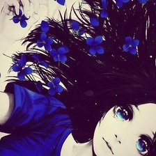 Схема вышивки «Девушка в цветами»