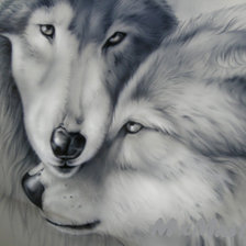 Схема вышивки «Волки»