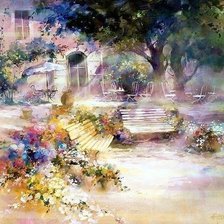 Схема вышивки «в тени дерева»