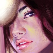 Схема вышивки «портрет девушки»