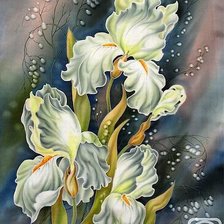 Схема вышивки «ирисы»