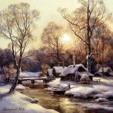 Схема вышивки «Михаил Сатаров. Пейзаж.»