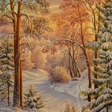 Схема вышивки «утро в лесу»