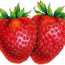 Схема вышивки «клубничка для двоих»