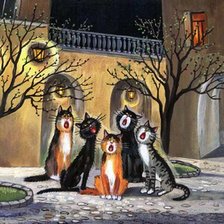 Схема вышивки «мартовские коты»