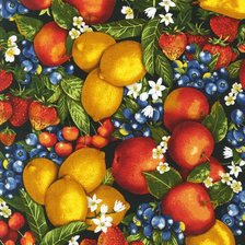 Схема вышивки «ягодное панно»