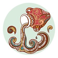 Схема вышивки «Водолей»