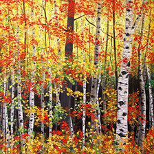 Схема вышивки «берёзовая роща1»