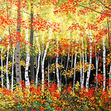 Схема вышивки «берёзовая роща2»