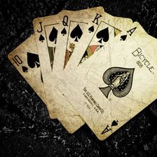 Схема вышивки «флеш рояль»