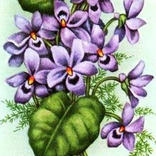 Схема вышивки «Букет фиалок»