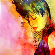 Схема вышивки «девушка»