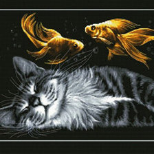 Схема вышивки «Кот»