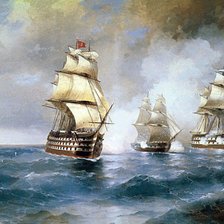 Схема вышивки «бриг Меркурий»